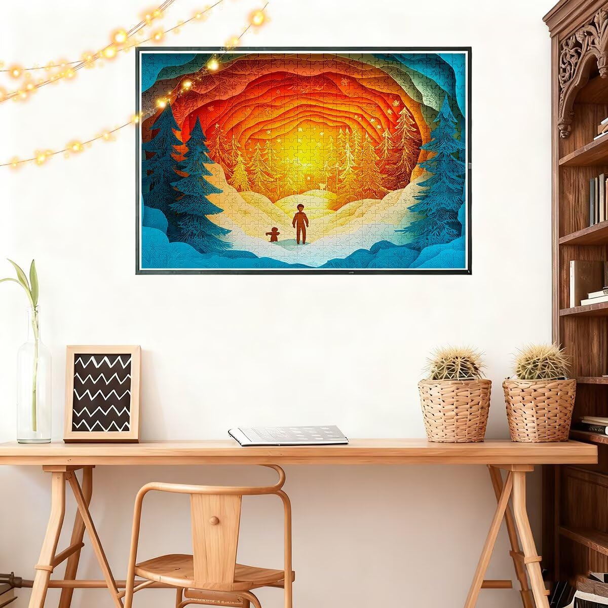 Puzzle 1500 sztuk dorośli las abstrakcyjny zestaw puzzli dla dorosłych 87 x 57 cm, kolorowe, klasyczne wyzwanie edukacyjne Superior Zabawki dla Mężczyzn Wyzwanie Zabawki Rodzina Prezent Dekoracja