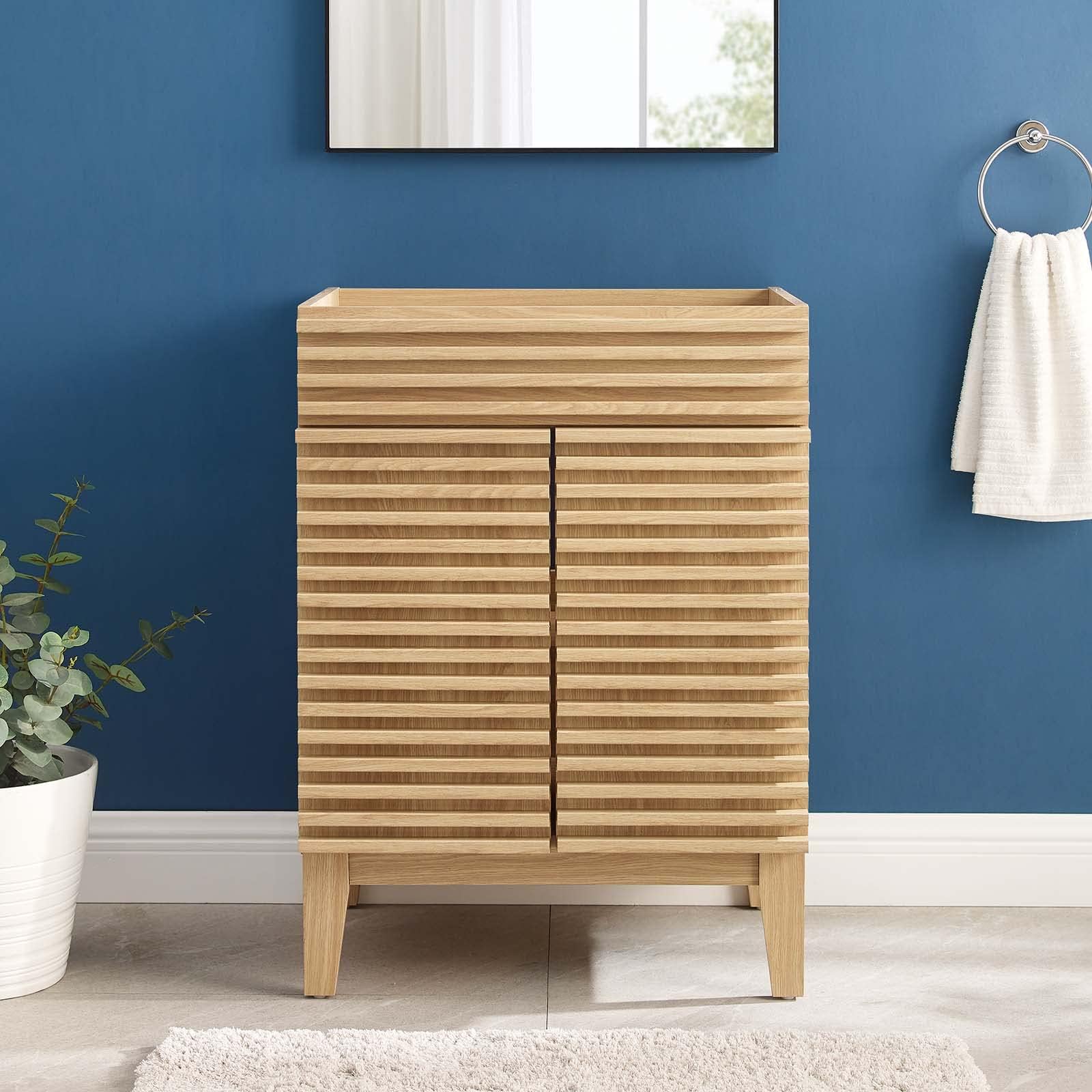 Amazon.com: Modway EEI-4598-OAK Render Bathroom Vanity Cabinet (Sink ...