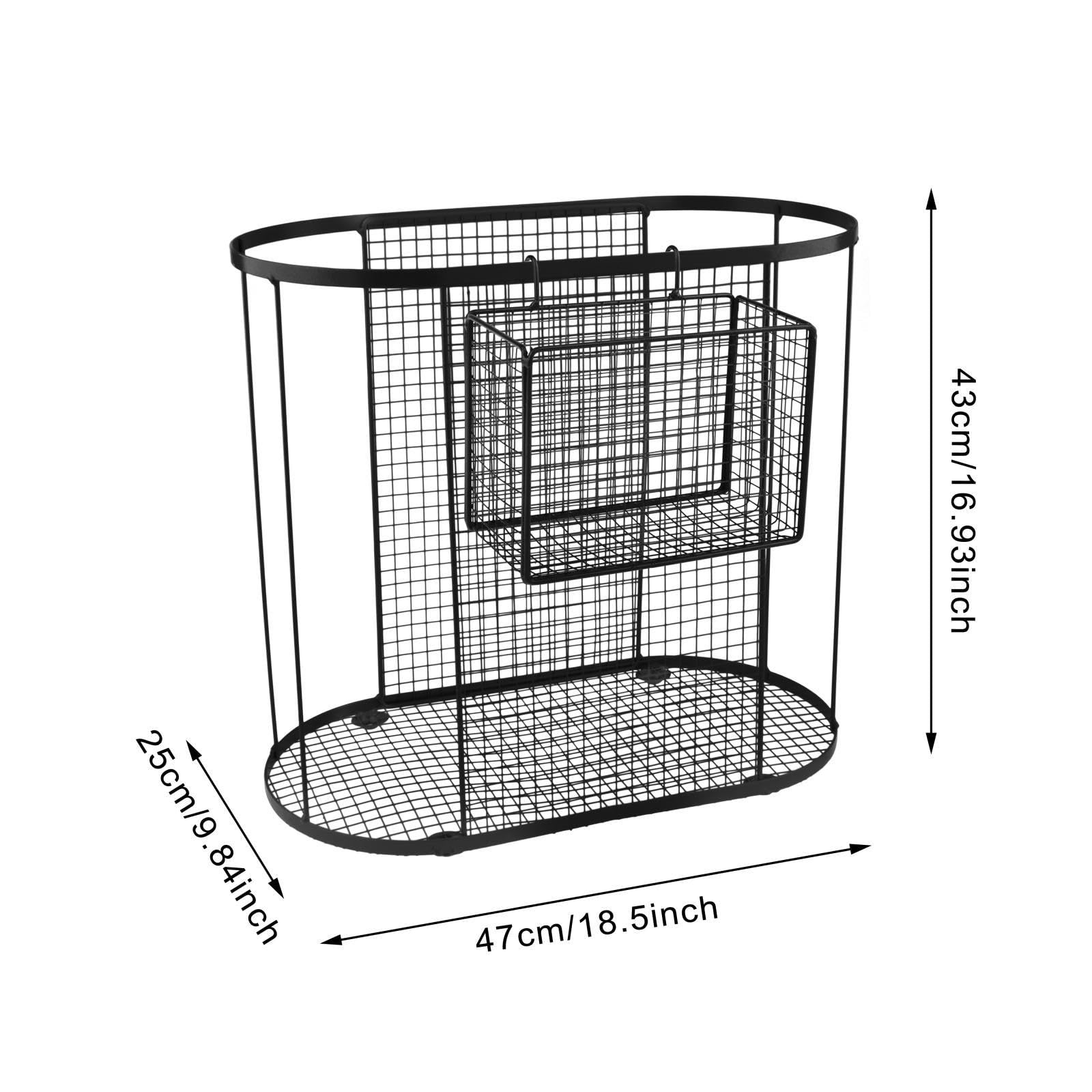 Organisateur D'Équipement de Fitness Rangement pour Haltères et Tapis de Panier Mobile en Fer Conçu pour Les Salles de Sport et Domiciles, Noir