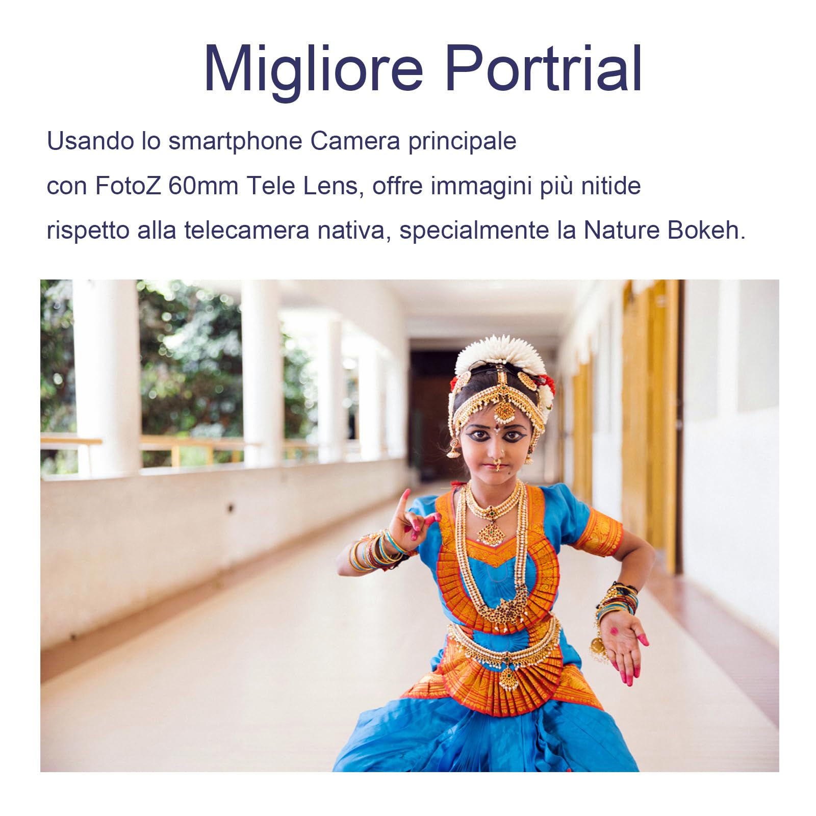 FotoZ Teleobiettivo da 60 mm con filettatura da 17 mm, clip per obiettivo del telefono, per iPhone, Android, la maggior parte degli smartphone, compatibile con SmallRig iPhone Smartphone Cage Case