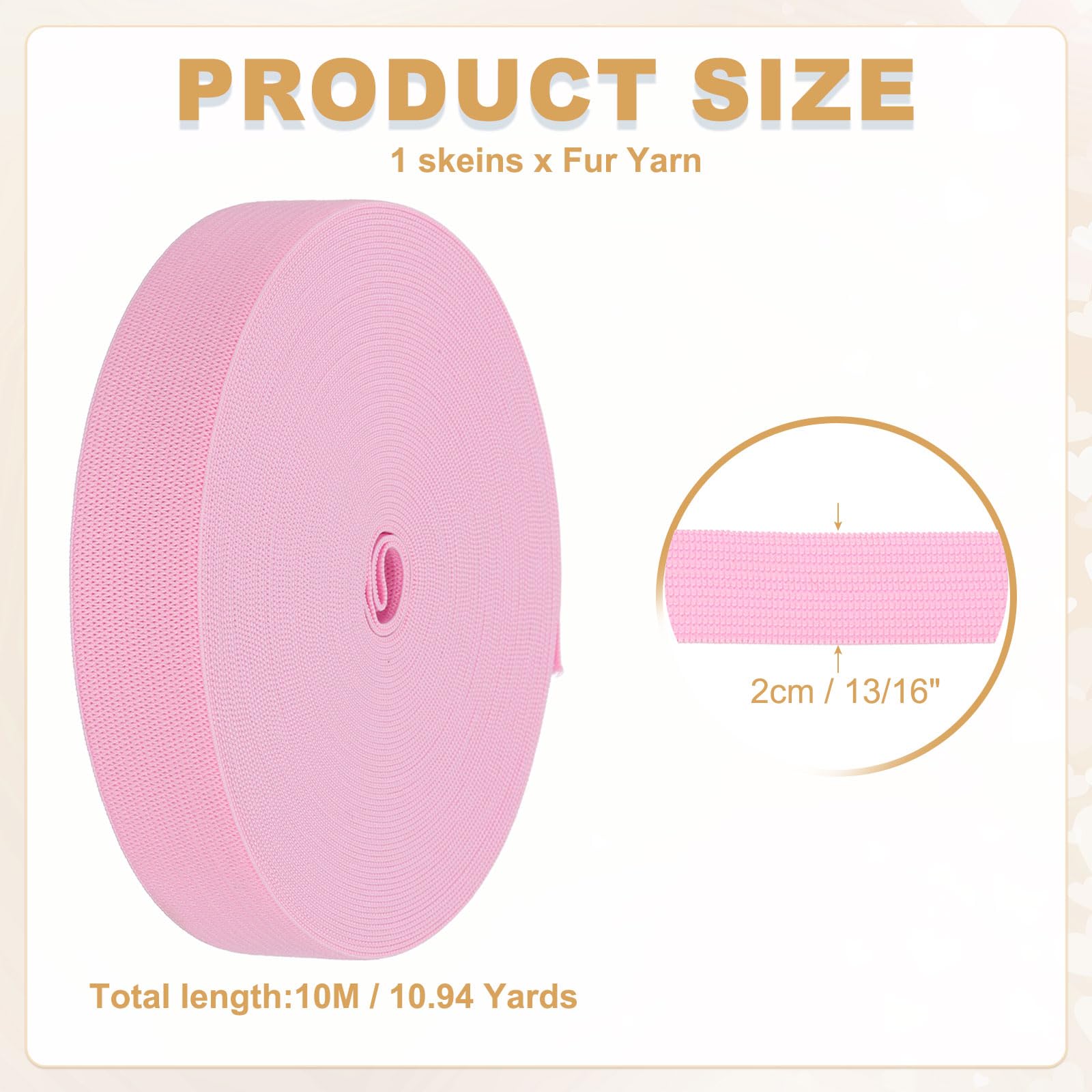 PATIKIL 1/16 Inch x 11 Yards Sewing Elastic Bands Elastic Cord Flat Stretch Strap Pink, 13/16 Inch x 11 Yards - Image 2