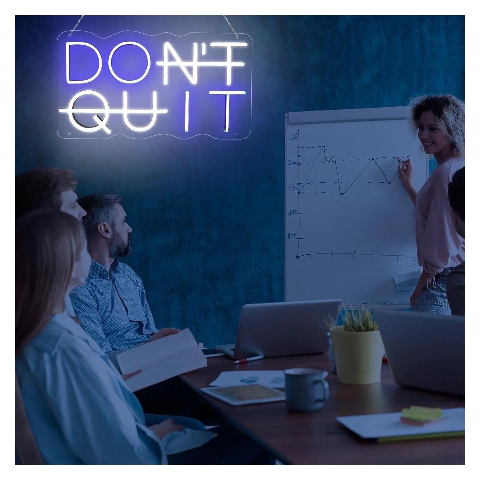Decoración Lámparas Letrero De Pared Neón Don't Quit