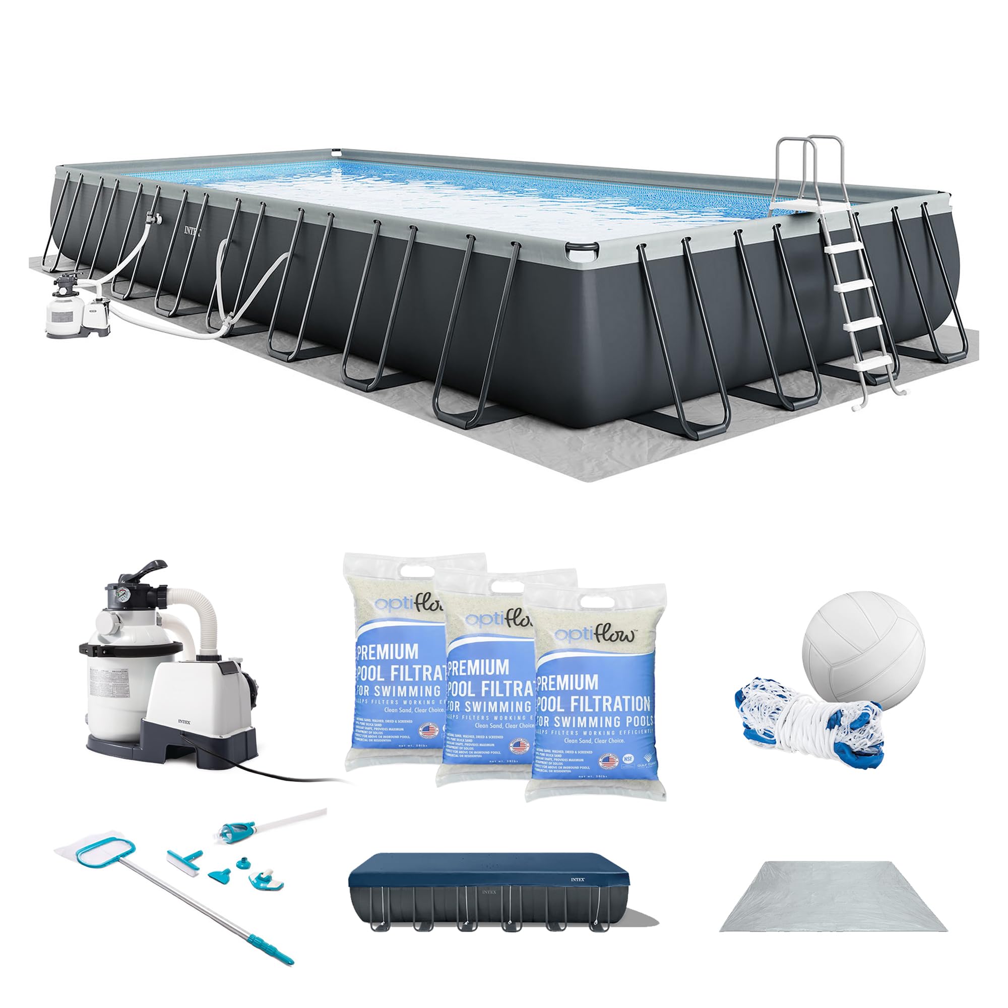 Amazon.com: Intex 26377EH Ultra XTR 32ft x 16ft x 52in Above