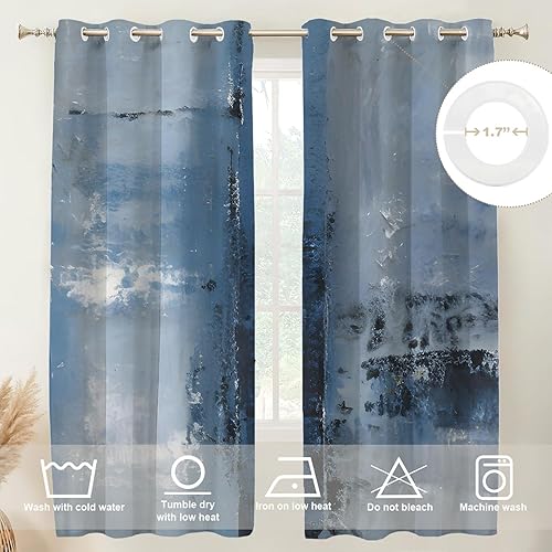 Miniatura 340 de Cenefas de cocina modernas con patrón de cobre marrón dorado para ventanas, cenefas opacas abstractas de marcas de arañazos y cortinas opacas