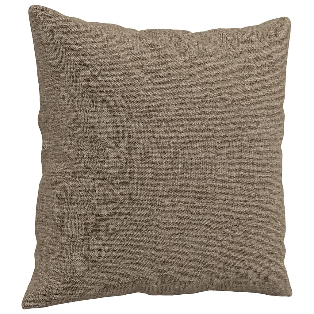 Zierkissen 2 Stück Taupe 40x40 cm Stoff Bezug Dekokissen für Sofa Couch Schlafzimmer Wohnzimmer Garten Modern Kuschelkissen mit Reißverschluss
