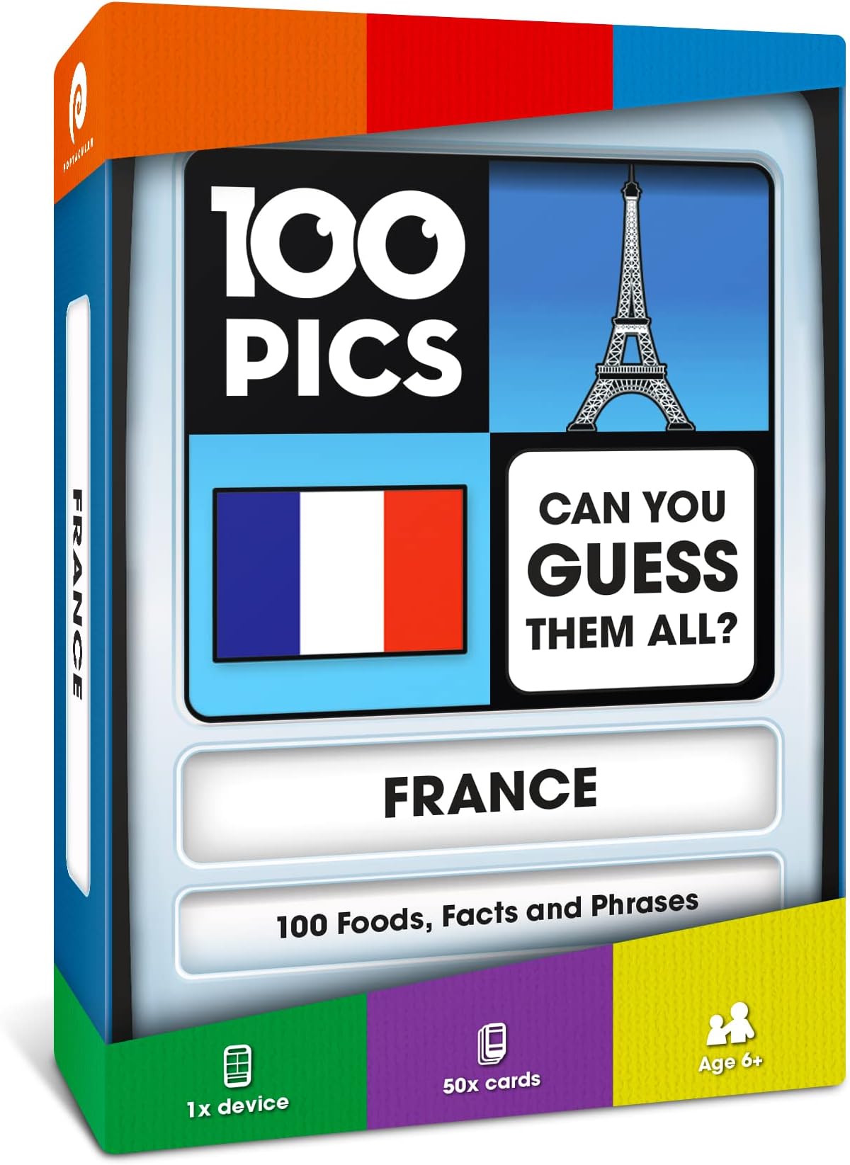 100 PICS France Game | Kids Games | Card Games & Fun Travel Games | Learning Resources | Card Games for Adults and Kids | Family Games | Flash Cards | Kids Travel | Ages 6+
