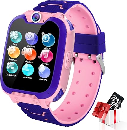 Amazon.com: Reloj inteligente para niños niñas - Pantalla táctil Smartwatch  con llamada telefónica SOS reproductor de música alarma juegos para Navidad  cumpleaños (rosa) : Electrónica
