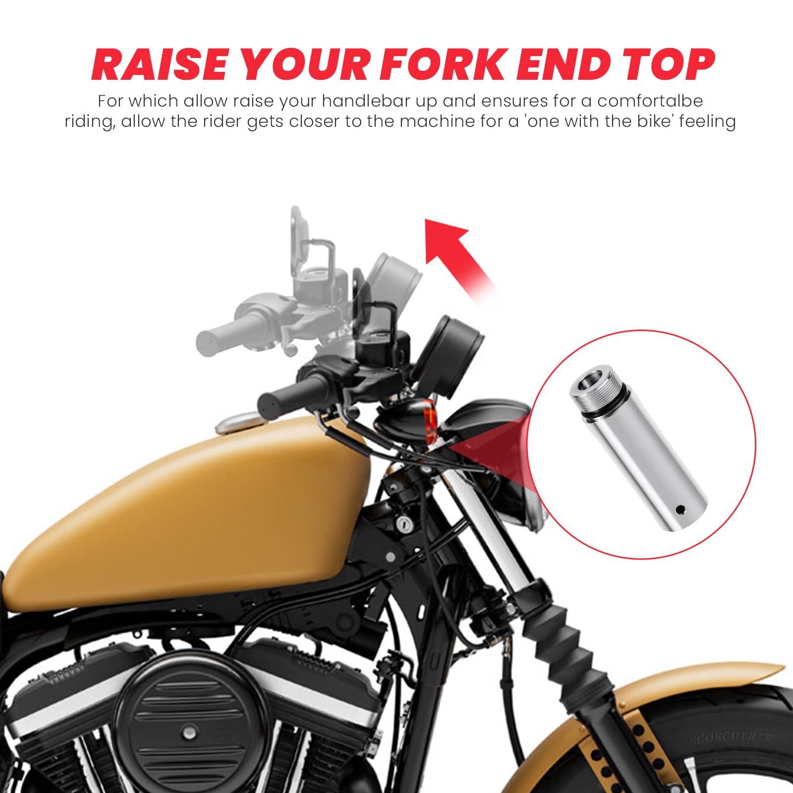 Amazon.com: kekykm Fork Tube 4 inch Extension compatible with