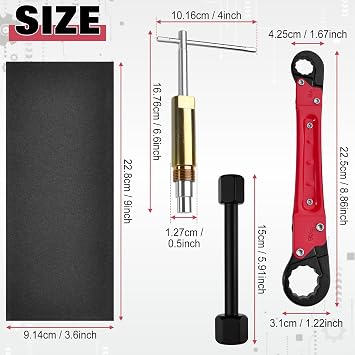 Plumbing Tools Kit with Angle Stop Wrench & 1/2-Inch Compression Sleeve Puller Professional Plumbers Wrench Compression Sleeve Puller Tool for Pipe Nut Ferrule Removal