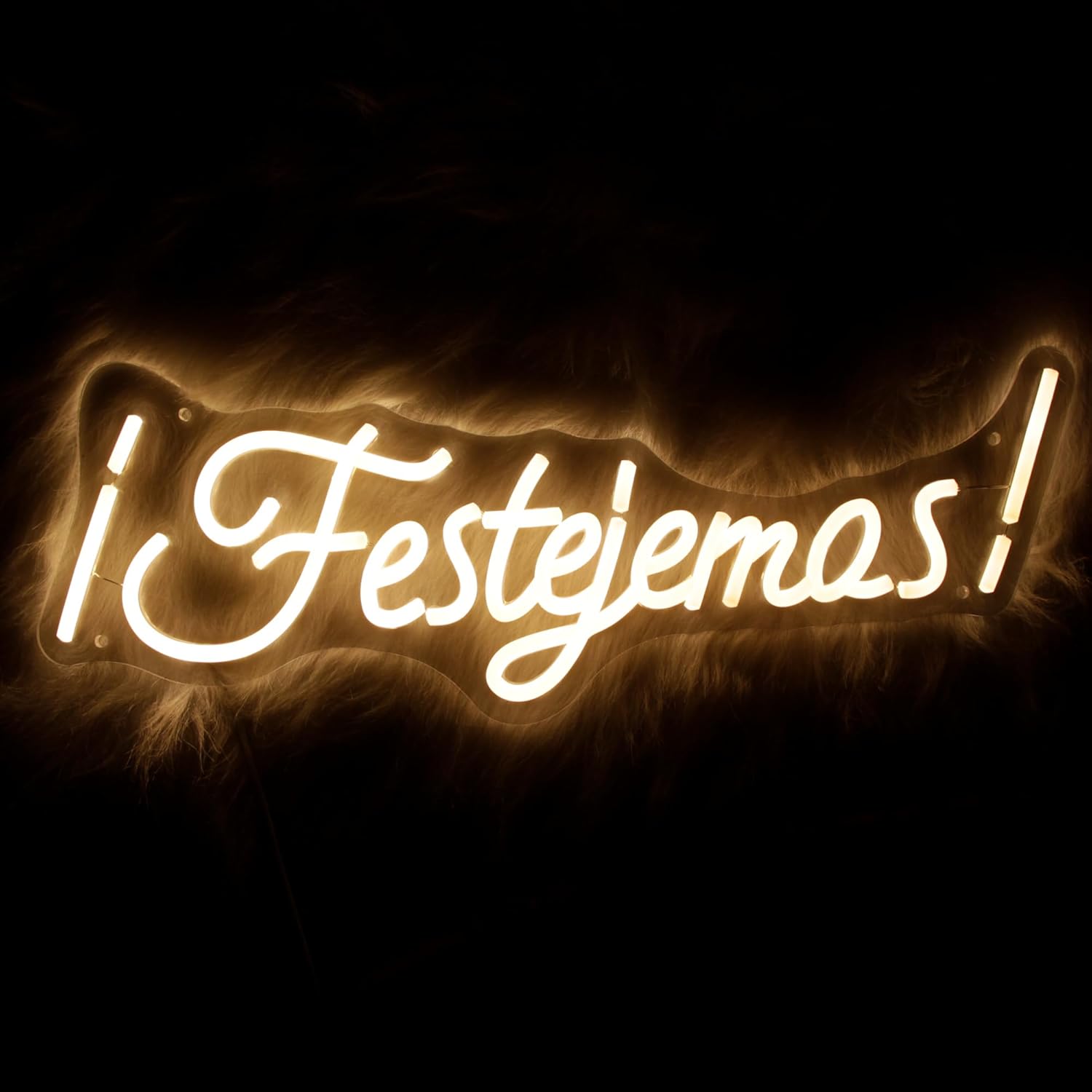 Let's Party Neon Sign for Wall Decor, Yeeficent LED Neon Lights for Bedroom Wall, Dimmable Neon Signs, Custom Light Up Sign for Wedding Party Birthday Gift 20Inchx6.25Inch (Warm White-Festejemos)