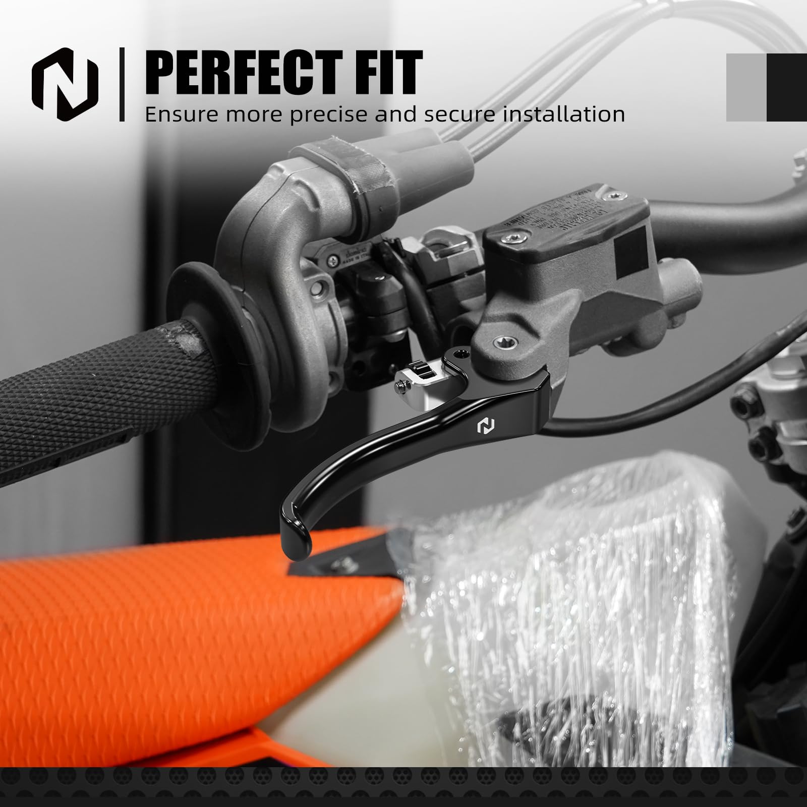 NICECNC Schwarz Shorty Kupplung/Bremshebel Kompatibel mit GasGas EC 250/250F/300/350F/450F/500F(2021–2025),Kompatibel mit Husqvarna TE/FE 150–501 (2022–2024),Siehe Ausrüstung