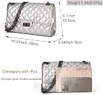 Gladdon Quilted Crossbody Bags for Women Ladies Shoulder Purses with Chain Strap Stylish Clutch Purse | Stylish Shoulder Purse,Quilted Pattern,Structured bag,Chain Strap,Spacious Enough,Casual and Dressy Outfits,Any Occasion