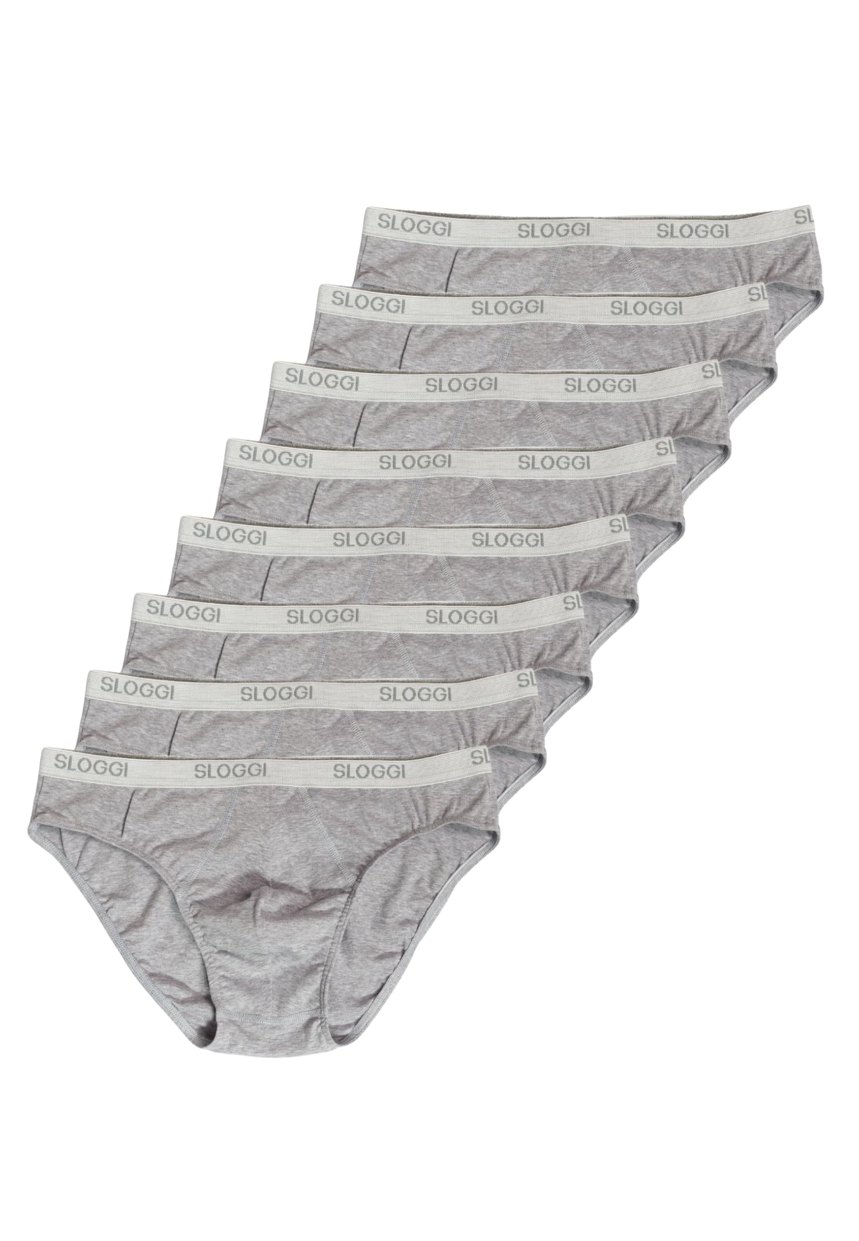 Sloggi Slip Bassi Uomo Men Basic Mini 8P, Grigio 6