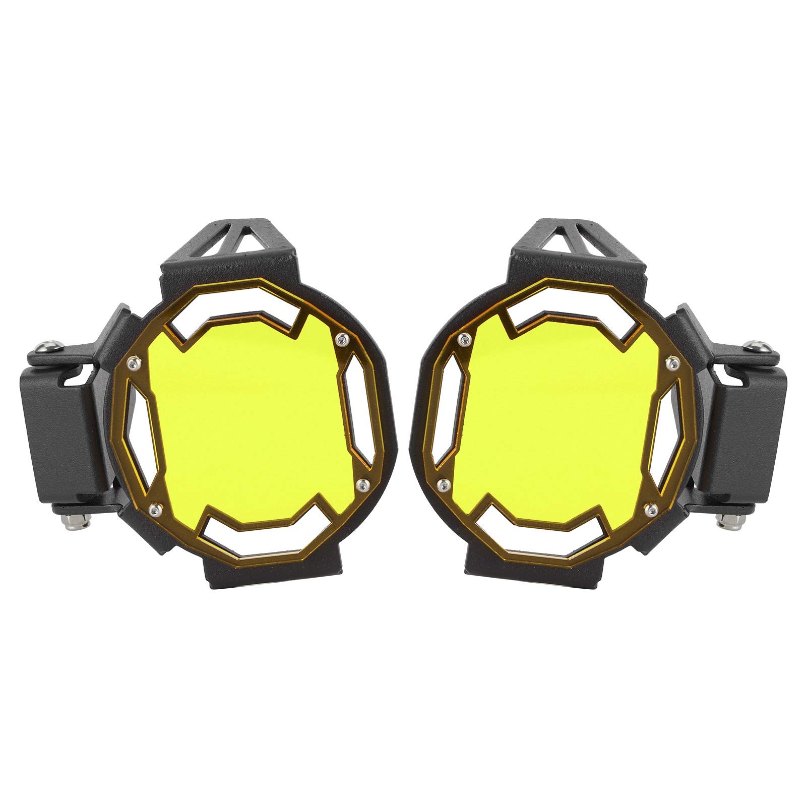 Aramox Protection Phare Gs 1250 Gsa 2024 Proction De Phare Jaune 1250 Gs Protection de Phare Antibrouillard de Moto, Couvercle de Phare Antibrouillard LED, Kit de Phares Antibrouillard de Moto en Alum