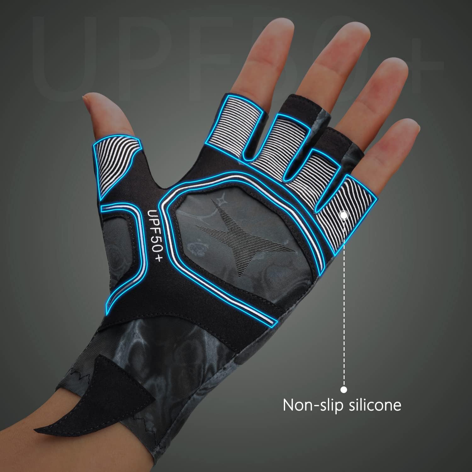 ACESHIP Fishing Gloves UPF50+ Fishing Gloves UV Protection Gloves Hunting Gloves Men Women for Outdoor, Rowing, Kayaking : Sports & Outdoors