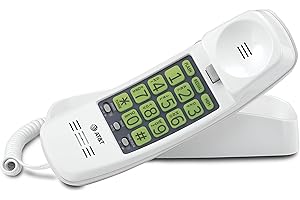 AT&T TRIMLINE 213 Corded Home Phone: Senior Friendly, Landline Corded Telephone with Visual Ringer