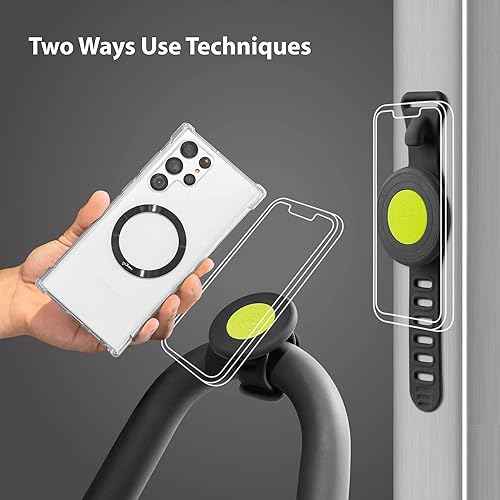 Miniatura 4 de BONE Soporte magnético para teléfono de fitness, soporte MagSafe para teléfono para entrenamiento y gimnasio, correa de silicona sin arañazos con