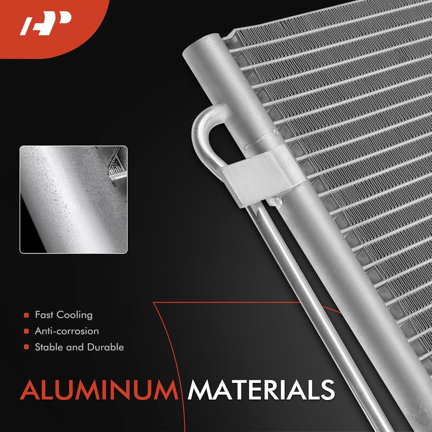 A-Premium Air Conditioning A/C Condenser Compatible with Ford Focus 2015-2018, Transit Connect 2014-2018, 1.6L 2.0L 2.5L, Replace# 4724