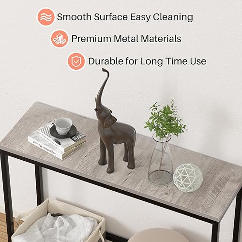 Miniatura 5 de Mesa de consola de 41 pulgadas, mesa de sofá, mesa de consola de almacenamiento, mesa de entrada larga para el hogar, sala de estar, dormitorio,