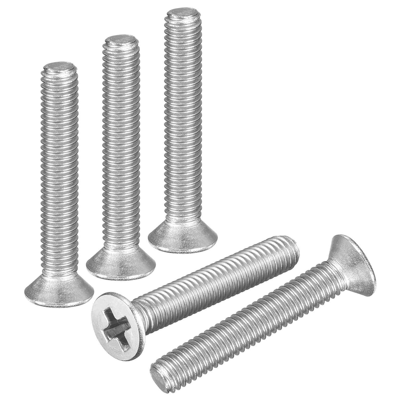 DTGN M2.5-0.45x18 Flat Head Machine Screws - 50PCS - Good for Electronics and Machinery - 304 Stainless Steel Phillips Countersunk Micro Metric Machine Screw Bolts- Silver — image 1
