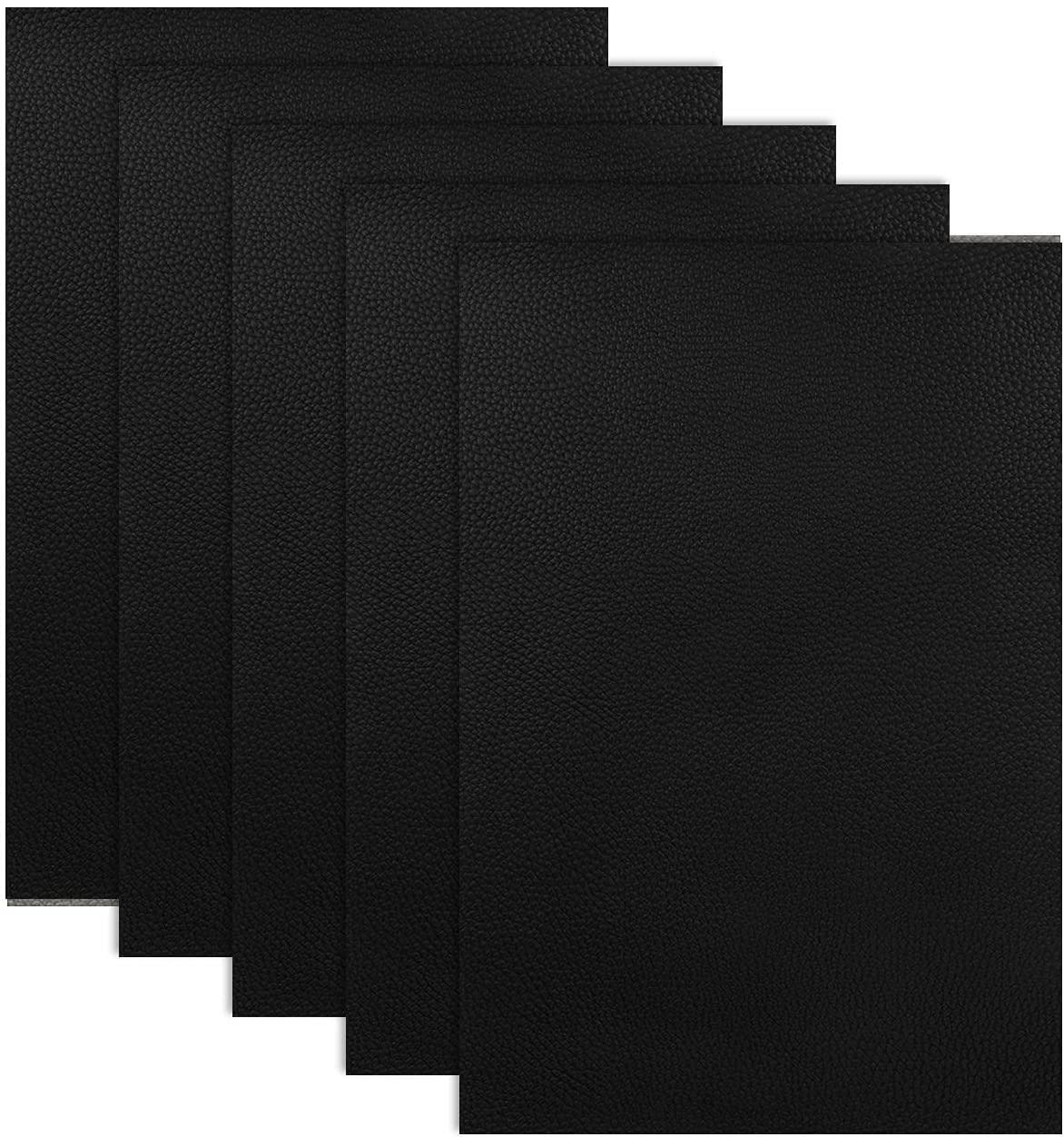 HOM13™ 4" x 8in Black Leather 5Patches Repair Kits for Couches and Cars, Black Leather Repair Patches Kit for Couch Furniture Sofas Car Seats Handbags Jackets Super-Thin Vinyl Repair kit-picture-20
