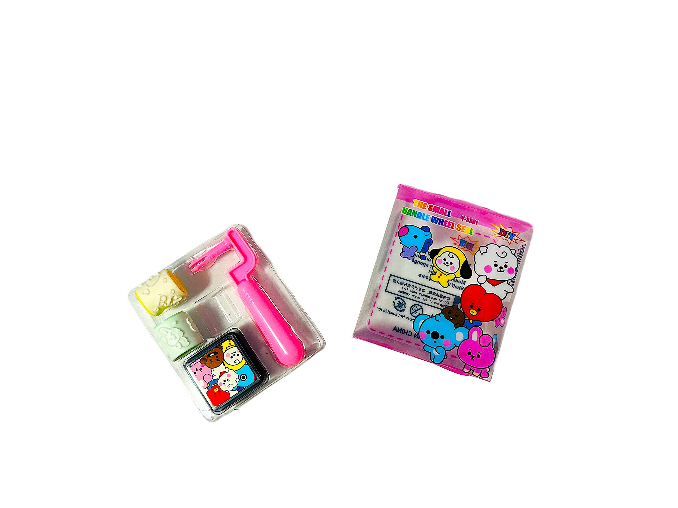 Roller Stamp Set: Creative DIY Scrapbooking and Card Making Kit for Kids Boys & Girls - Includes Handle Wheel Roller Stamp with Inkpad - Perfect for Diary, DIY Projects, and Kids' Return Gifts