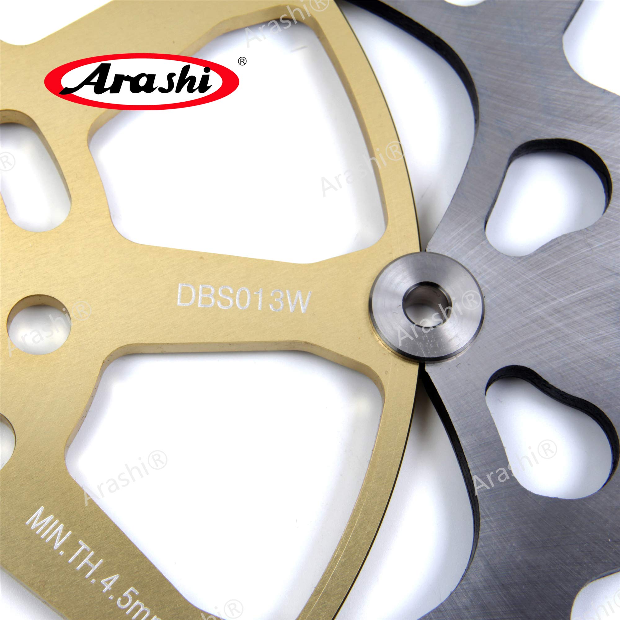 Arashi Dischi Freno anteriori Flottanti per Suzuki GSXR 600 1997-2003, GSXR 750 1996-2003, GSXR 1000 2001-2002, GSX1400 2002-2007, Oro Ricambi e accessori per motociclette