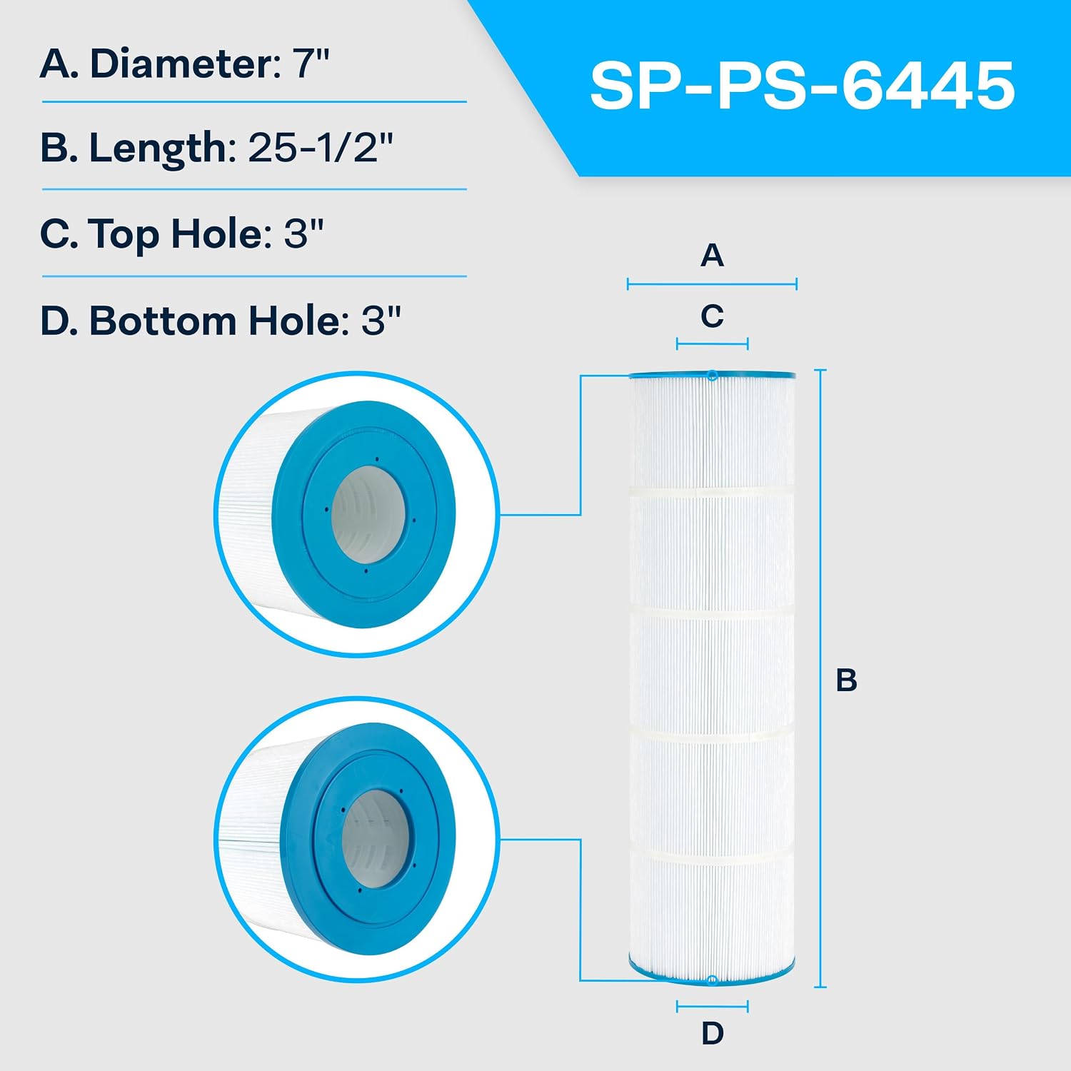 SpiroPure Replacement for Pleatco PA100N Unicel C-7487 Filbur FC-1270 Hayward CX875REM CX870RE C4000 C4020 Hot Tub Spa Pool Filter Replacement Cartridge (Case of 4)