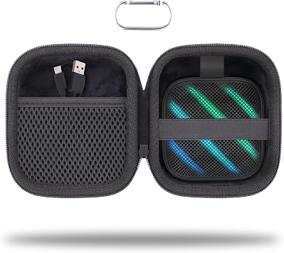 co2CREA for Anker Soundcore Boom Go 3i Portable Bluetooth Speaker Hard Protective Case, Portable Travel Case Replacement Black Case