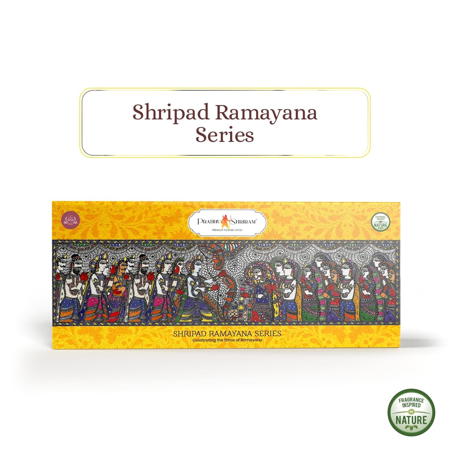 JPSR Prabhu Shriram Divine Shripad Ramayana Luxury Incense Stick Gift Box – Award-Winning, Natural Fragrance Inspired by The Epic Ramayana | Pack of 5