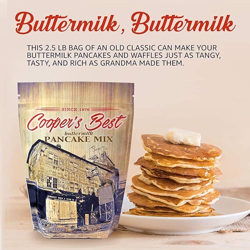 Miniatura 3 de Cooper's Best mezcla para panqueques y waffles de suero de leche (bolsa de 2.5 libras) - Basado en la receta original de 1876 - Un viejo favorito
