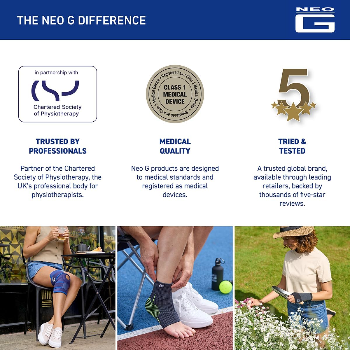 Neo-G Calf Brace for Shin Splints, Lower Leg Pain Relief - Calf Brace for Torn Calf Muscle, Running, Sports, Recovery - Adjustable Calf Support - Class 1 Medical Device - Image 7