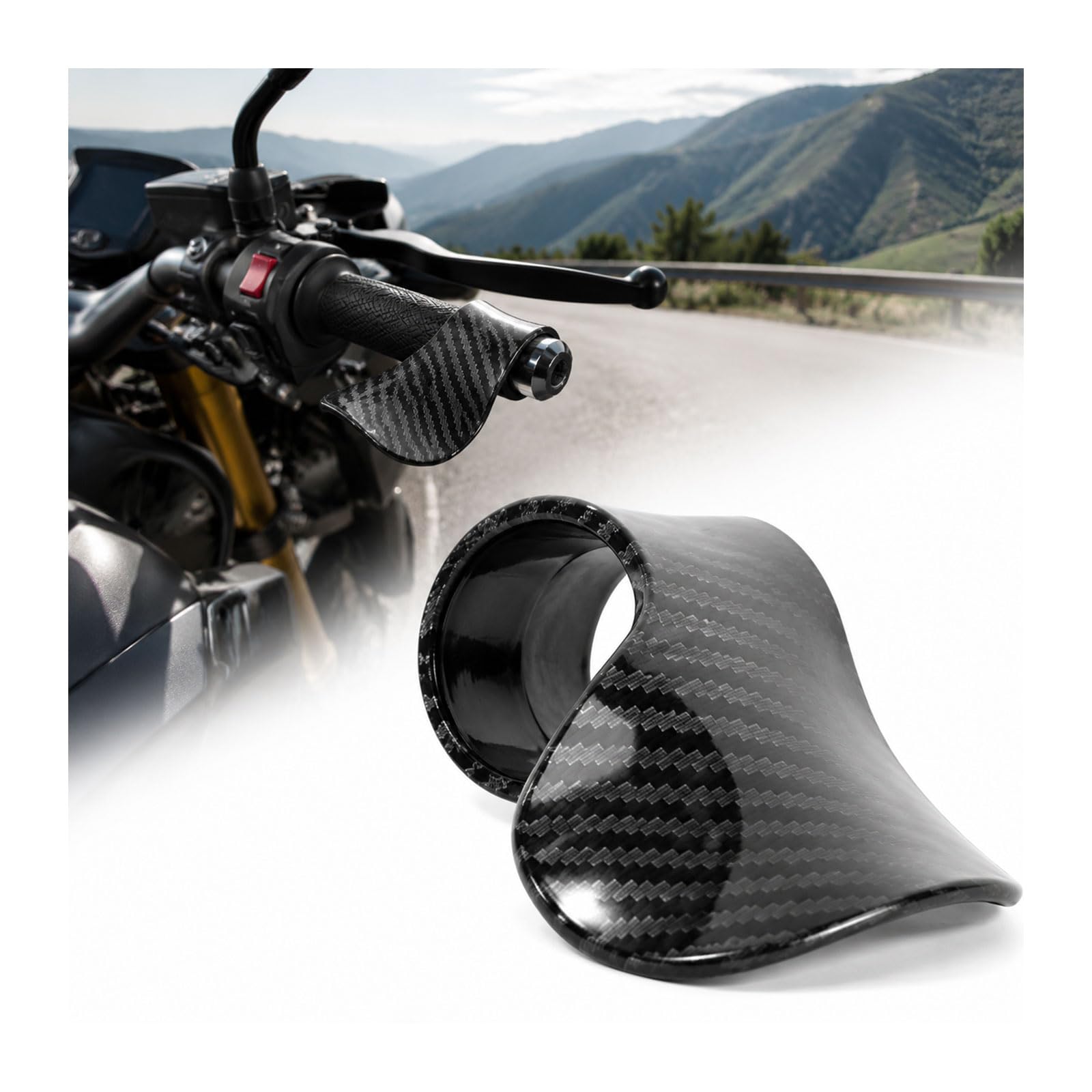 Régulateur de vitesse moto anti-fatigue, bloqueur d'accélérateur en carbone pour guidon Lightning