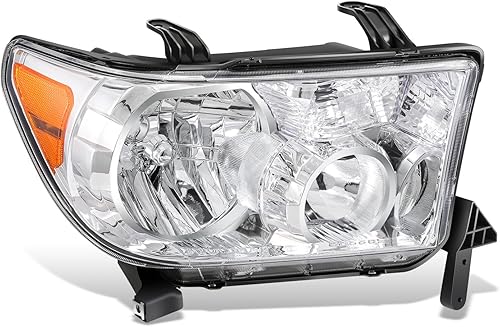 DNA MOTORING Faro delantero derecho estilo OE compatible con Sequoia 08-17 07-13 Tundra, OEM-HL-0199-R