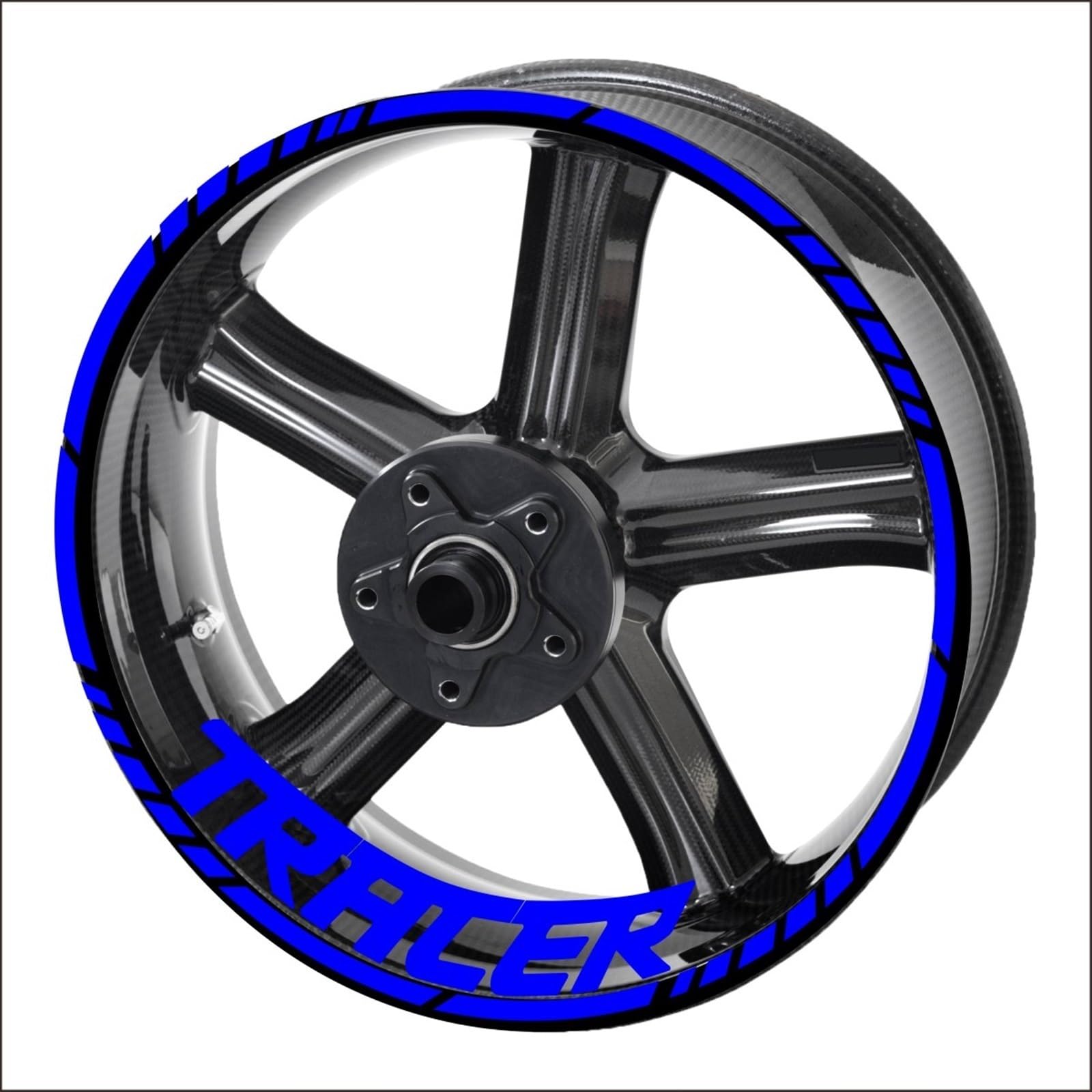 Motorcycle Inner and Outer Wheel Hub Decal for Yamaha Tracer 9 900 700 Gt Decorative Rim Waterproof Stickers Decorative(Color13)