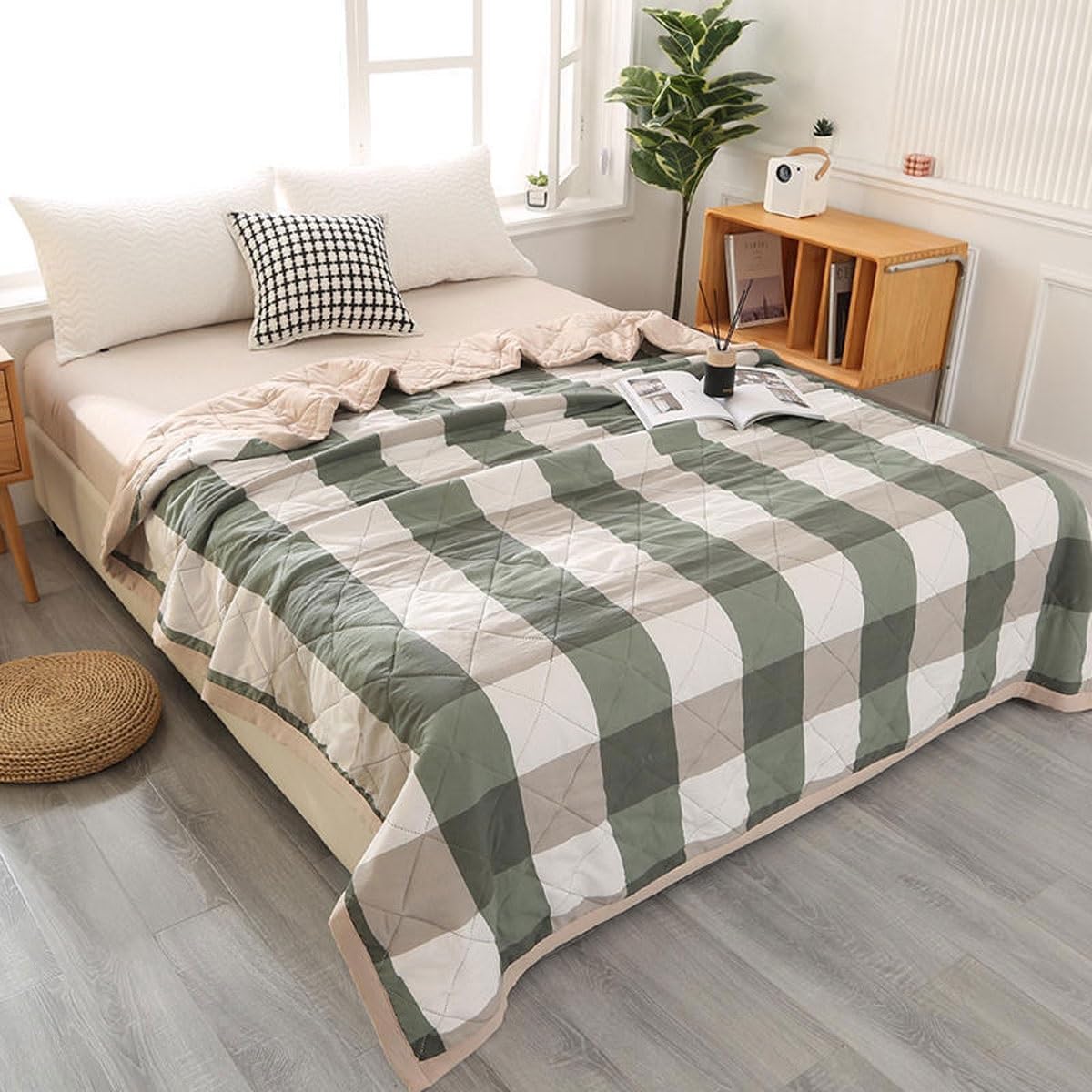 Coverlets Summer/Spring Bedspreads Queen Size Twin Soft Bed Summer Quilt Lightweight Microfiber Bedding Air Conditioner Quilt King Size Modern Style Coin Pattern Coverlet For All Season ( Color : H ,