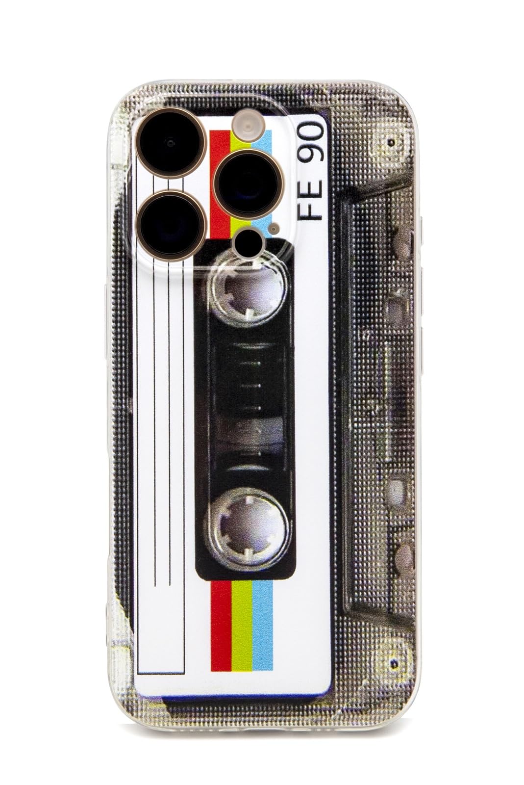 FAteamll Case for iPhone 16 pro max Matte Finish Heavy Duty Soft Back Cover with Reinforced Corners TPU Soft Bumper Retro Cassette Tape Case