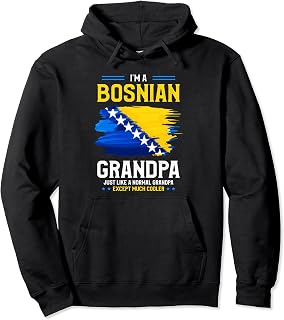 Bosnian Grandpa Bosnia and Herzegovina Flag Grandfather Pullover Hoodie