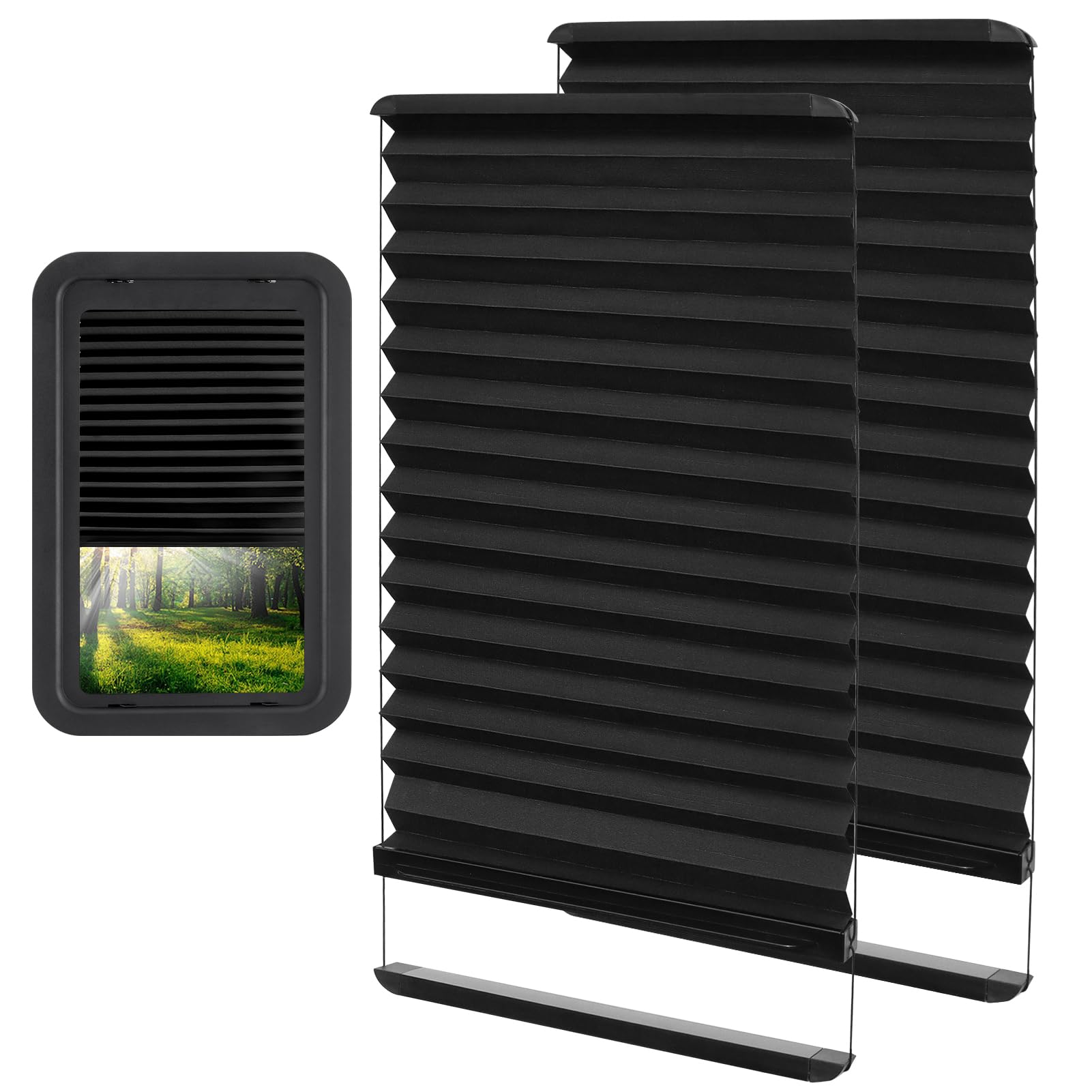 NOVINO RV Thin Pleated Shade Replacement Compatible - exterior | Mubboo