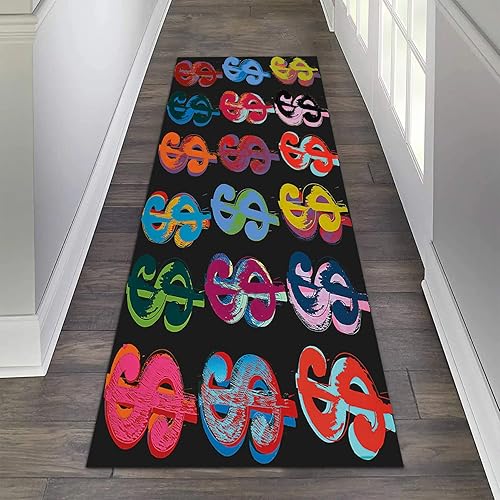 Miniatura 18 de Alfombra fresca de águila calva, color rojo oscuro y dorado, alfombra de 100 dólares, alfombra de pasillo para lavandería, cocina, alfombras
