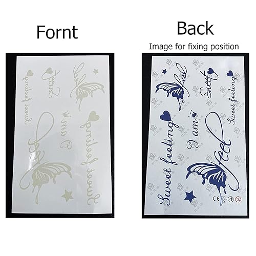 Miniatura 2 de Tatuajes semipermanentes realistas de alas de serpiente, 8 hojas, tatuajes temporales de alta calidad, 100% a base de plantas, calcomanías de