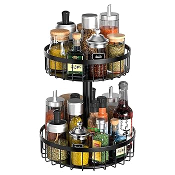 Amazon｜BOIVSHI スパイスラック キッチン 調味料ラック 2段