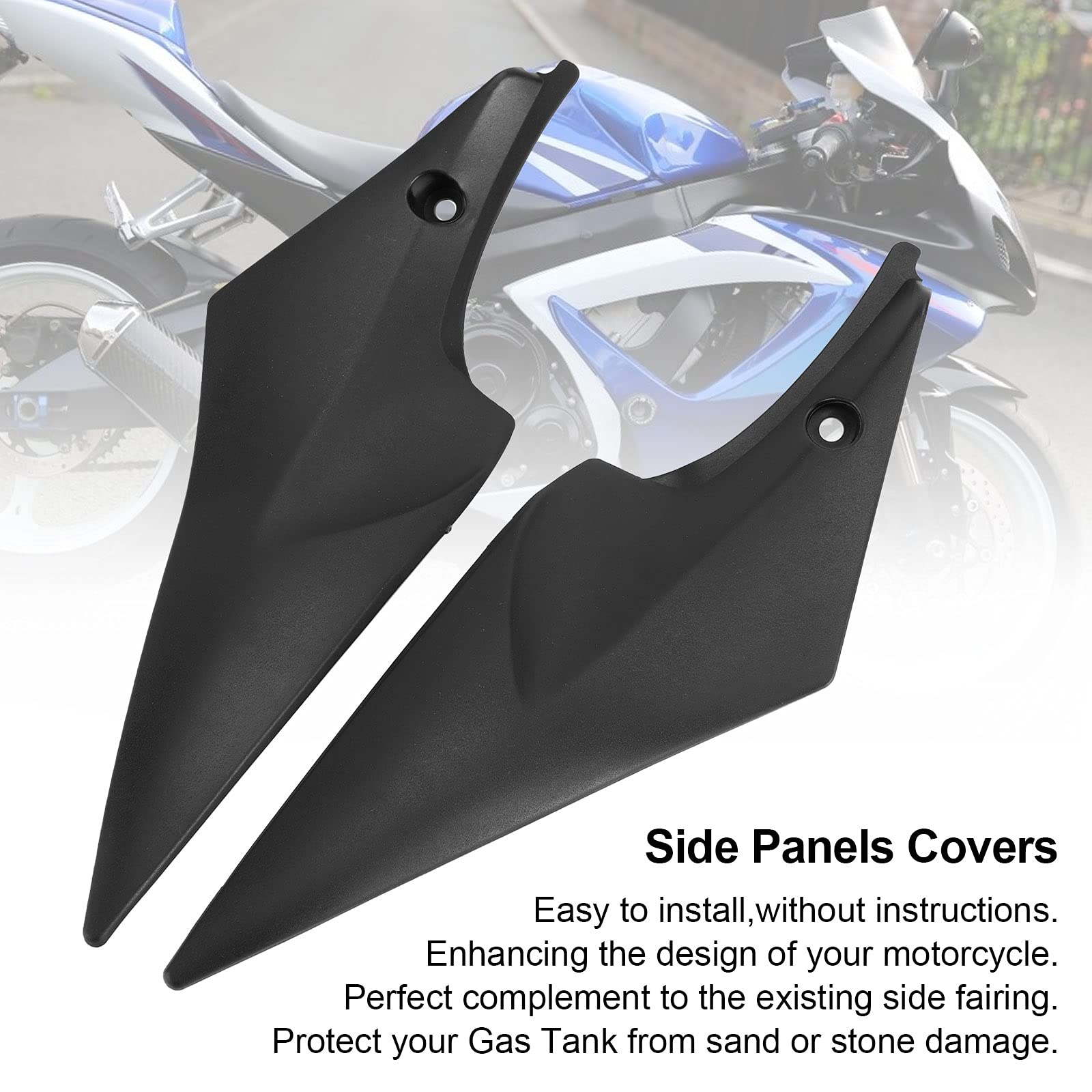 Topteng Gas Tank Side Trim Cover Panel Fairing Cowl Apto para Suzuki GSXR 600/750 2006-2007 K6