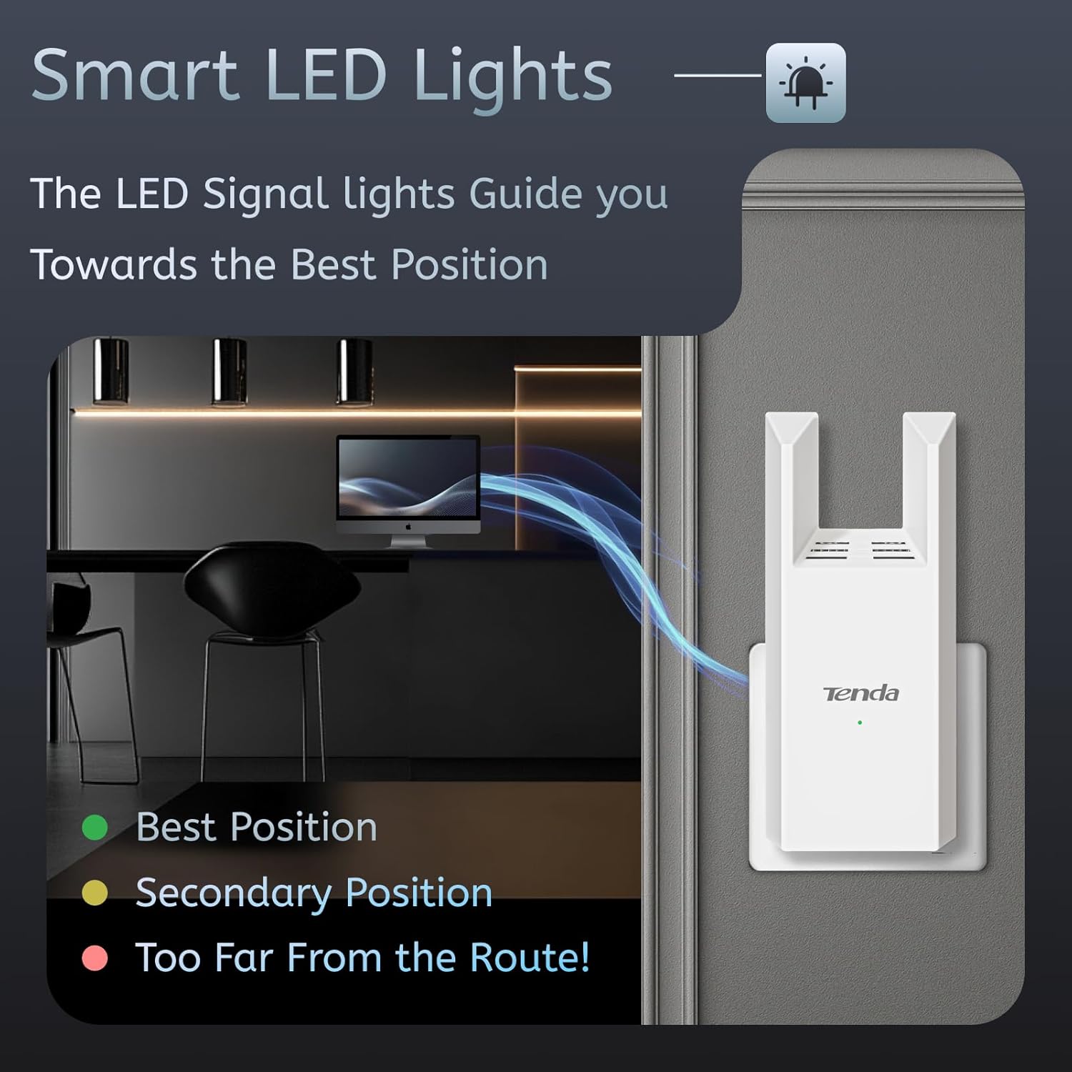 Tenda WiFi Range Extender AC1200, Dual-Band867Mbps 5GHz/300Mbps 2.4GHz, WiFi Booster Suitable for Every House, One Ethernet Port(A18 V4.0) - Image 8