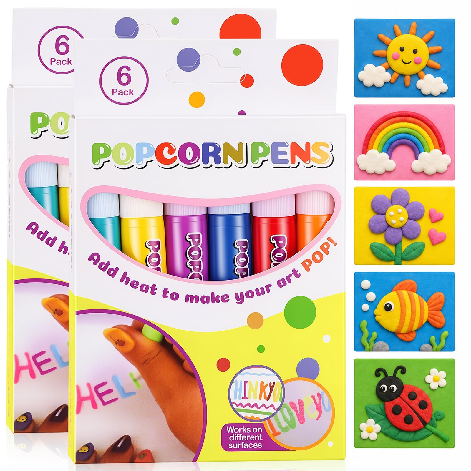 View 1 of 12Pcs Popcorn Pens 3D Art Drawing Pen Set