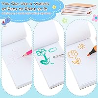 Vista 5 de Seajan 50 cuadernos en blanco a granel de 4.5 x 2.5 pulgadas, cuaderno de animación de papel para estudiantes, dibujos, dibujos animados (marrón)
