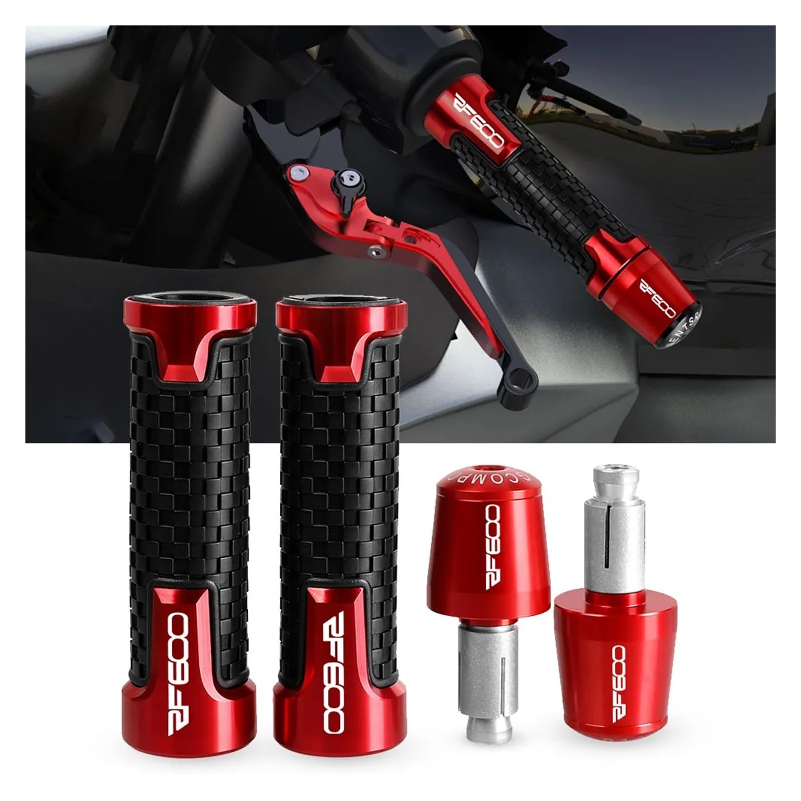 Motociclo Manubri PER Su@&zuki RF600 RF 600 1993 1994 1995 1996 1997 1998 1999 Estremità Delle Manopole Da 7/8" In Gel Di Gomma Per Manubrio Mani Dei Freni