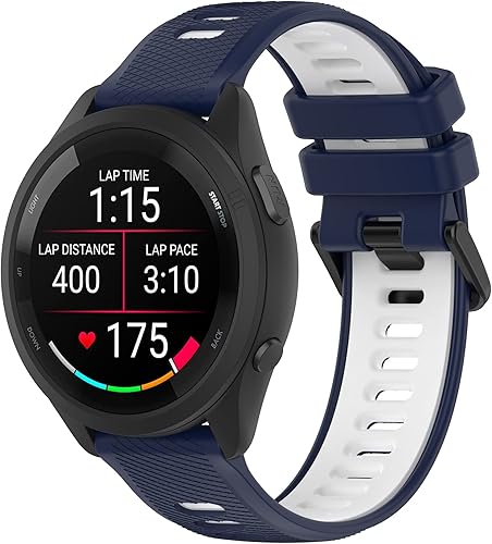 Compatible con Garmin Forerunner 265S 255S Correas de reloj, correas de repuesto de silicona duraderas de liberación rápida de 18mm. Compatible con