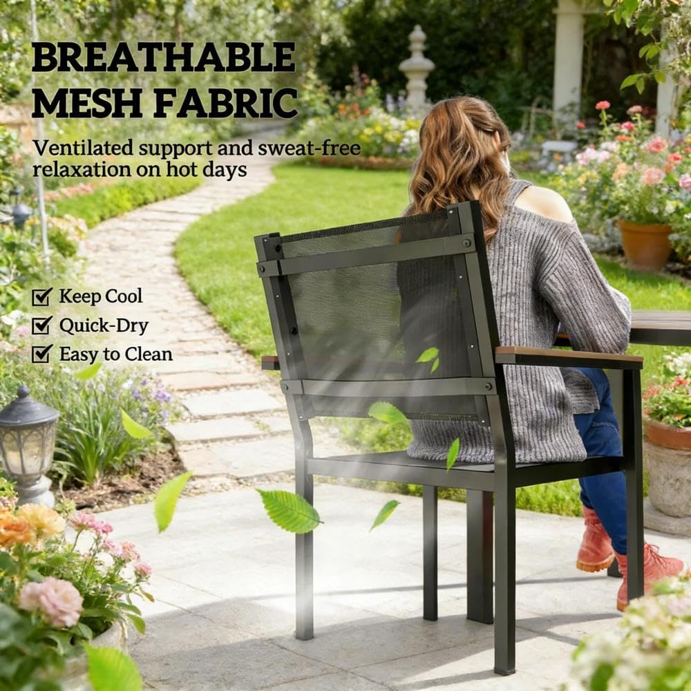 Outdoor Conversation Table and Chairs Set for Patio Dining and Garden Seating