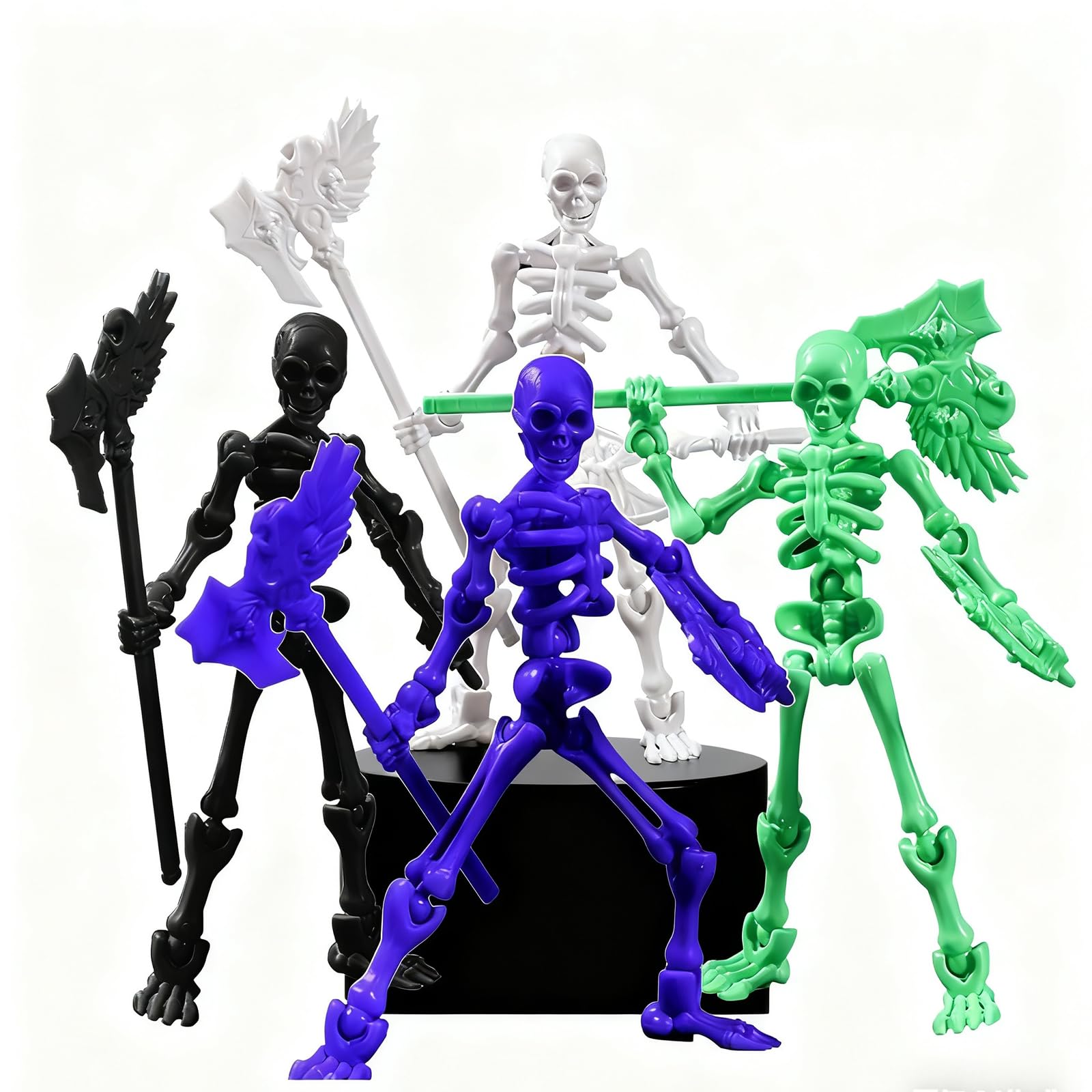 Amazon.com: 4Pack Articulated Skeleton T13 Action Figure Set